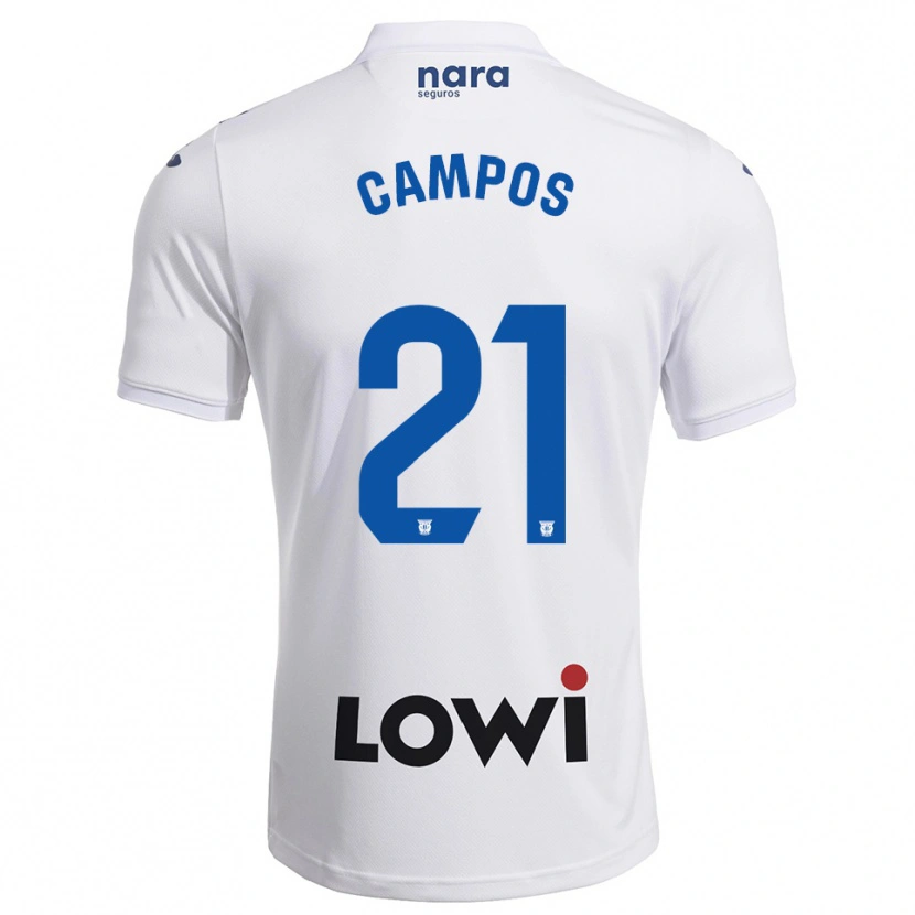Danxen Men Andrés Campos #21 White Navy Home Jersey 2025/26 T-Shirt