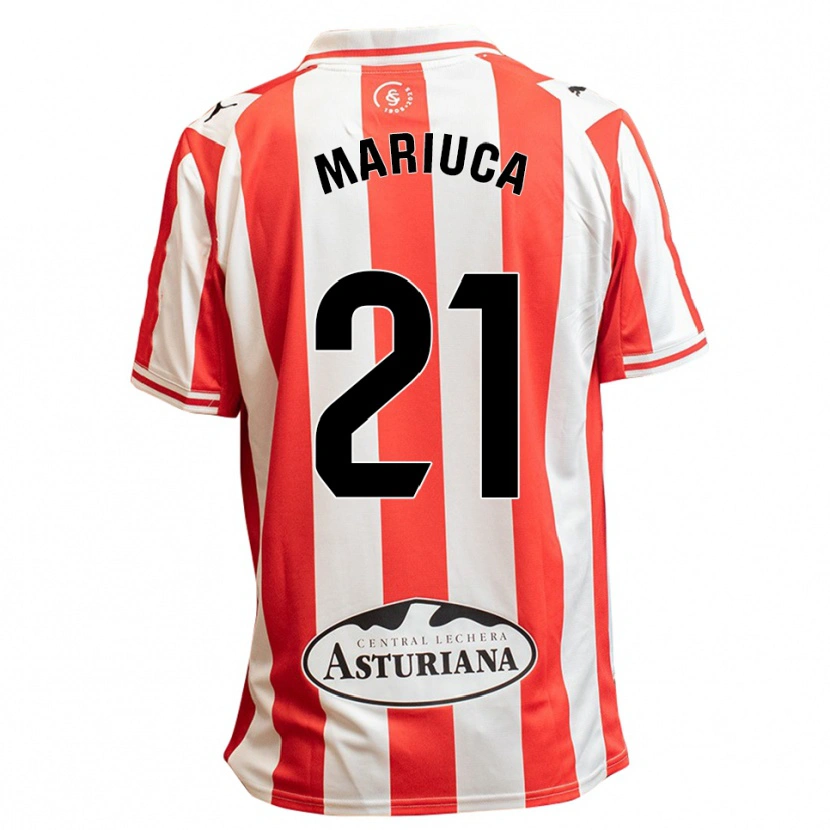 Danxen Men María González Rodríguez #21 White Red Home Jersey 2025/26 T-Shirt
