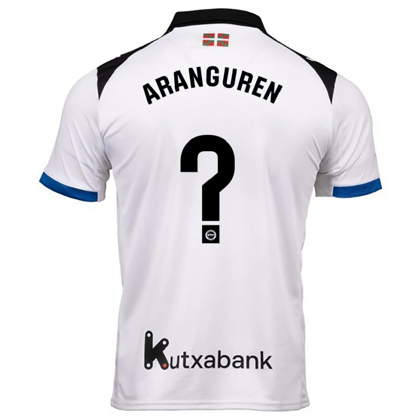 Danxen Men Aitor Aranguren #0 White Blue Away Jersey 2025/26 T-Shirt