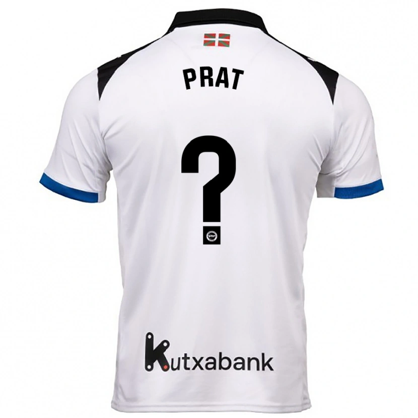 Danxen Men Jaric Prat #0 White Blue Away Jersey 2025/26 T-Shirt