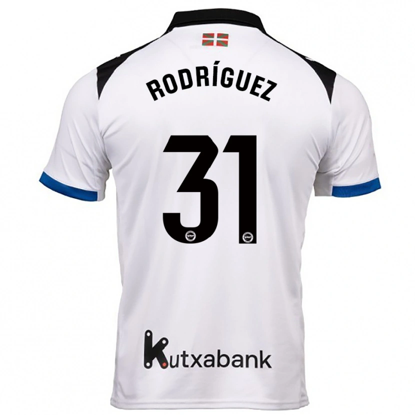 Danxen Men Adrián Rodríguez #31 White Blue Away Jersey 2025/26 T-Shirt
