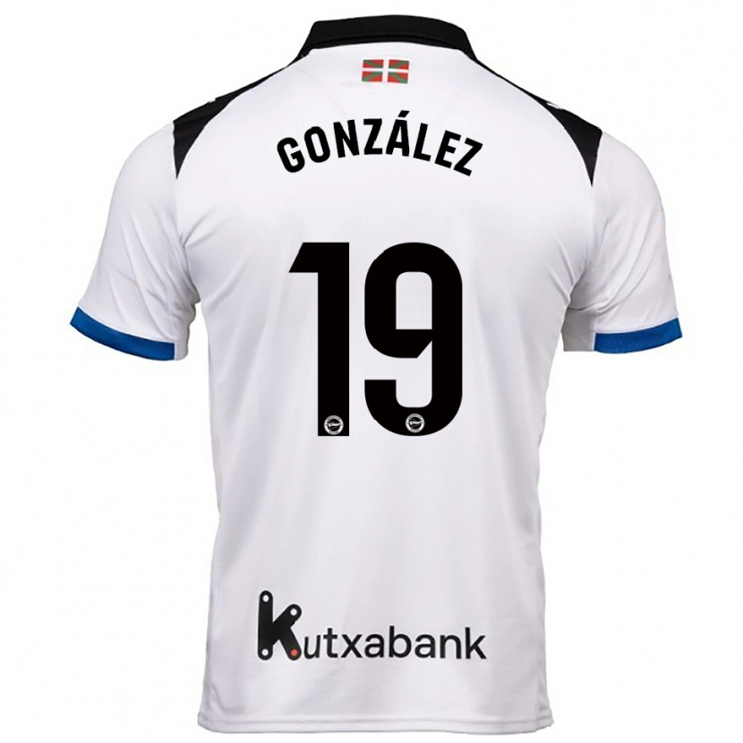 Danxen Men Aimar González #19 White Blue Away Jersey 2025/26 T-Shirt