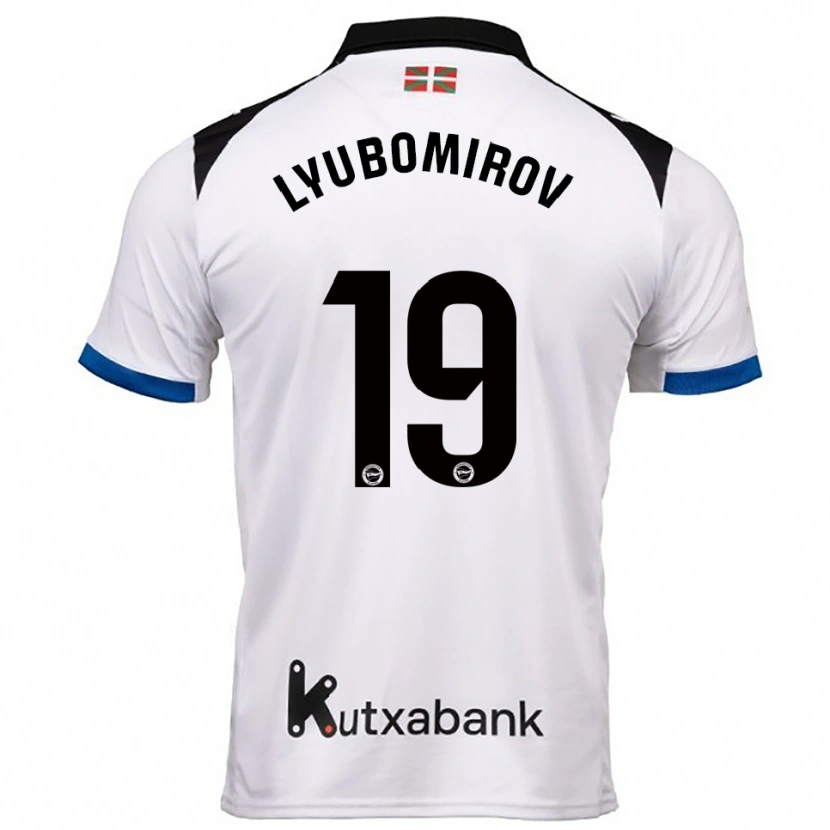 Danxen Men Daniel Lyubomirov #19 White Blue Away Jersey 2025/26 T-Shirt