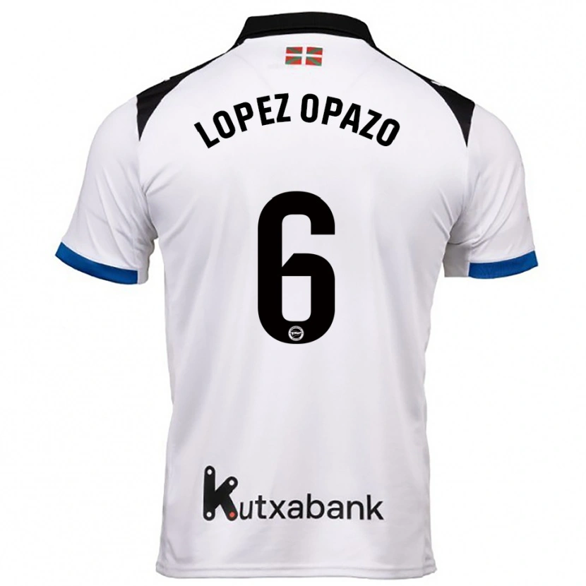 Danxen Men Nayadet Zulema Lopez Opazo #6 White Blue Away Jersey 2025/26 T-Shirt