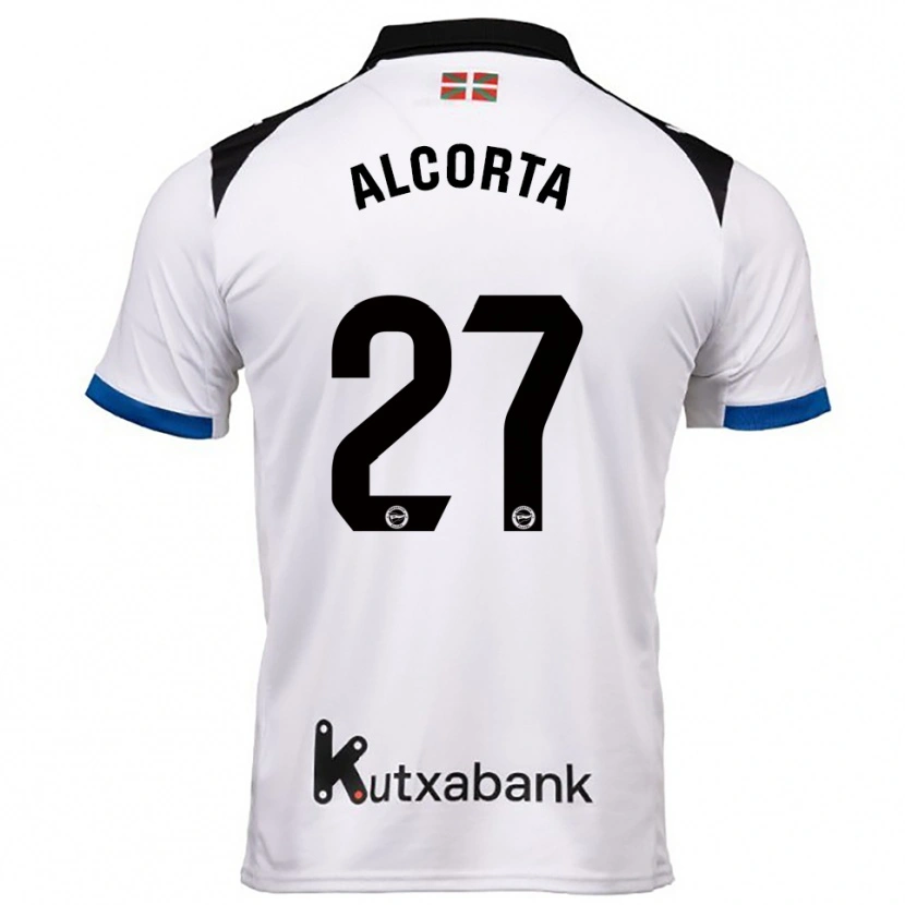 Danxen Men Alaitz Alcorta #27 White Blue Away Jersey 2025/26 T-Shirt