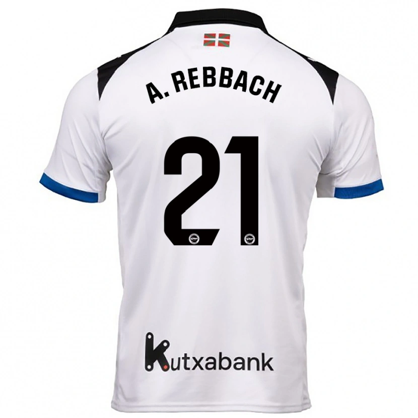 Danxen Men Abde Rebbach #21 White Blue Away Jersey 2025/26 T-Shirt