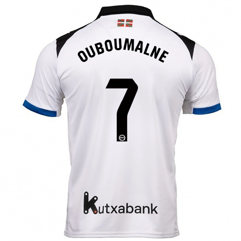 Danxen Men Ibra Ouboumalne #7 White Blue Away Jersey 2025/26 T-Shirt