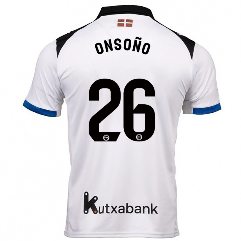 Danxen Men Lorea Onsoño #26 White Blue Away Jersey 2025/26 T-Shirt