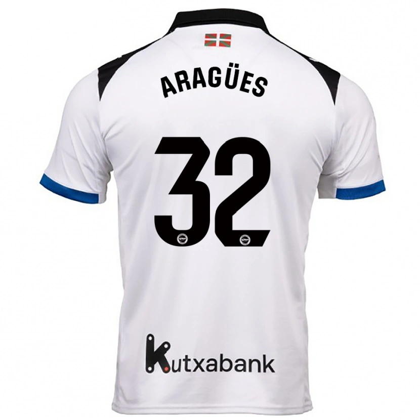Danxen Men Chema Aragües #32 White Blue Away Jersey 2025/26 T-Shirt