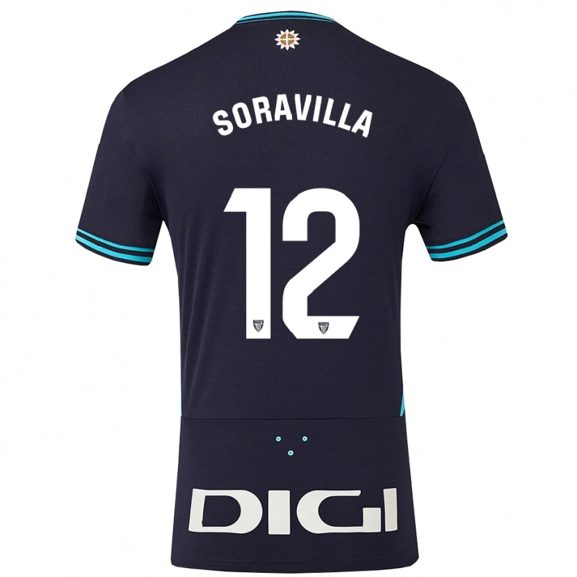 Danxen Men Ander Soravilla #12 Navy Sky Blue Away Jersey 2025/26 T-Shirt