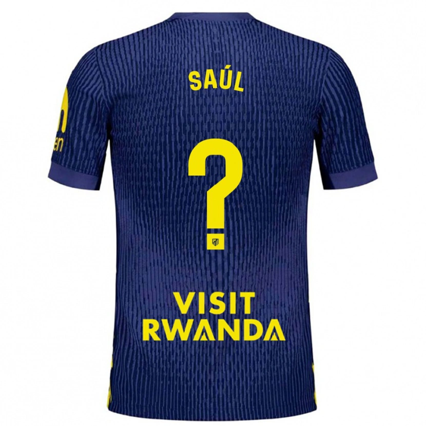 Danxen Men Saúl Fernández #0 Navy Yellow Away Jersey 2025/26 T-Shirt