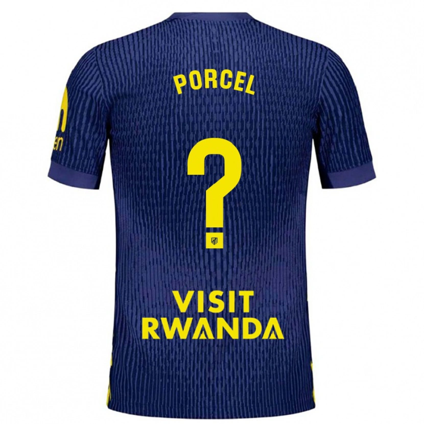 Danxen Men Roberto Porcel #0 Navy Yellow Away Jersey 2025/26 T-Shirt