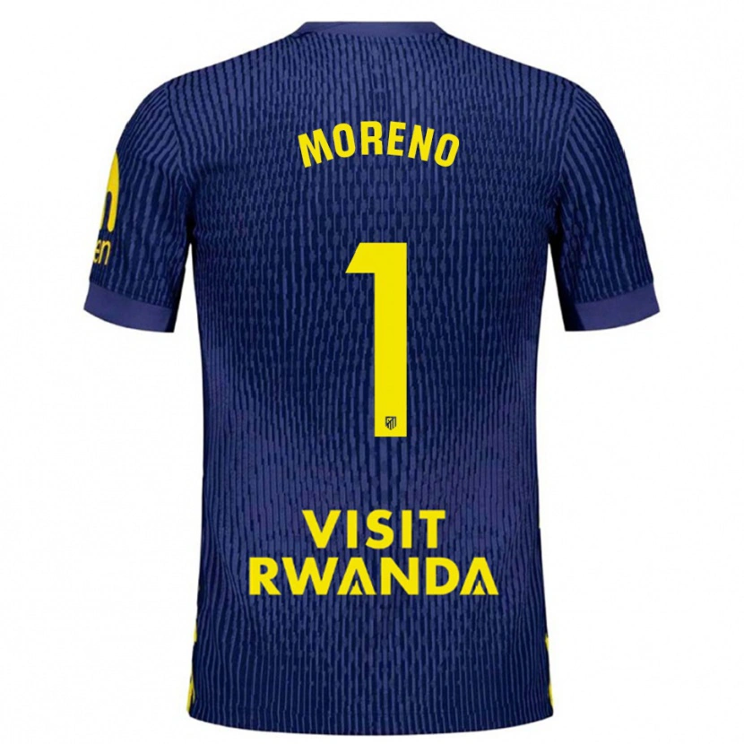Danxen Men Álvaro Moreno #1 Navy Yellow Away Jersey 2025/26 T-Shirt
