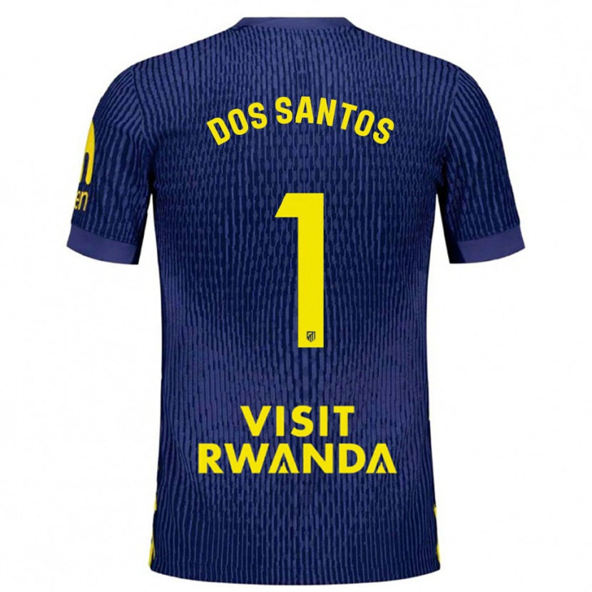 Danxen Men Alex Dos Santos #1 Navy Yellow Away Jersey 2025/26 T-Shirt