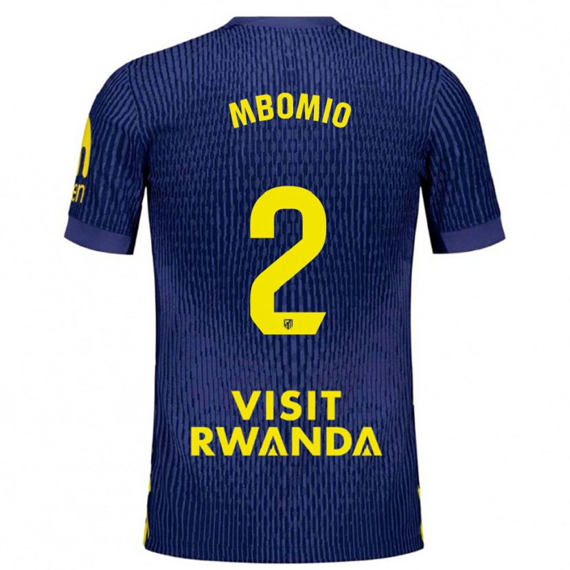 Danxen Men Rony Mbomio #2 Navy Yellow Away Jersey 2025/26 T-Shirt