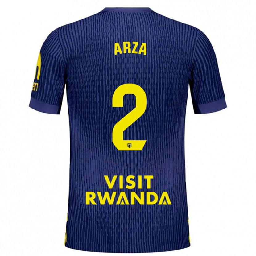 Danxen Men David Arza #2 Navy Yellow Away Jersey 2025/26 T-Shirt