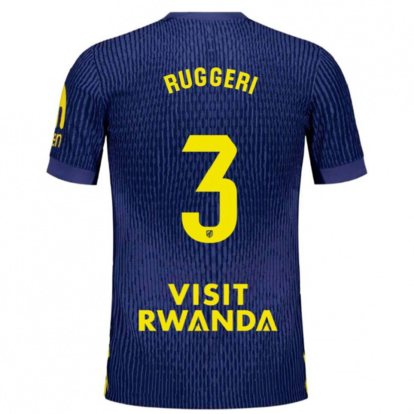 Danxen Men Matteo Ruggeri #3 Navy Yellow Away Jersey 2025/26 T-Shirt