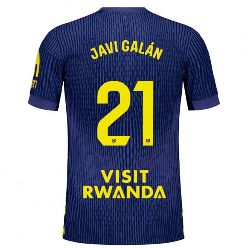 Danxen Men Javi Galán #21 Navy Yellow Away Jersey 2025/26 T-Shirt