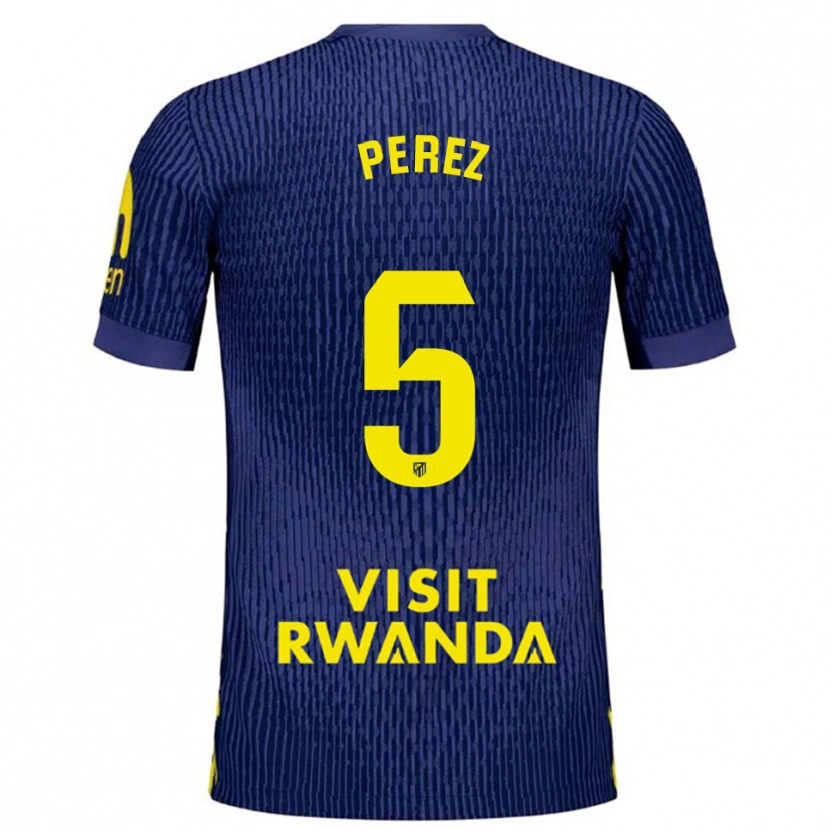 Danxen Men Xènia Pérez #5 Navy Yellow Away Jersey 2025/26 T-Shirt