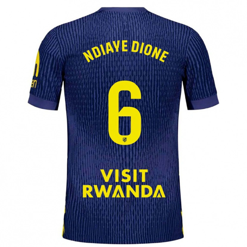 Danxen Men Assane Ndiaye Dione #6 Navy Yellow Away Jersey 2025/26 T-Shirt
