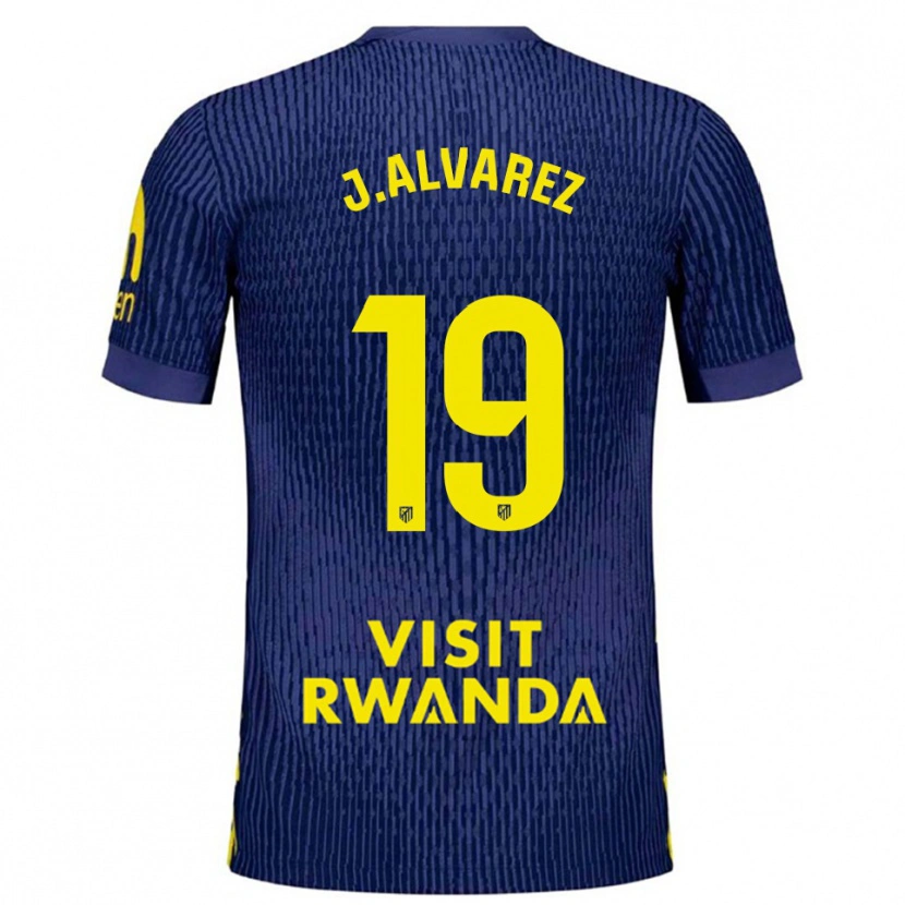 Danxen Men Julián Alvarez #19 Navy Yellow Away Jersey 2025/26 T-Shirt