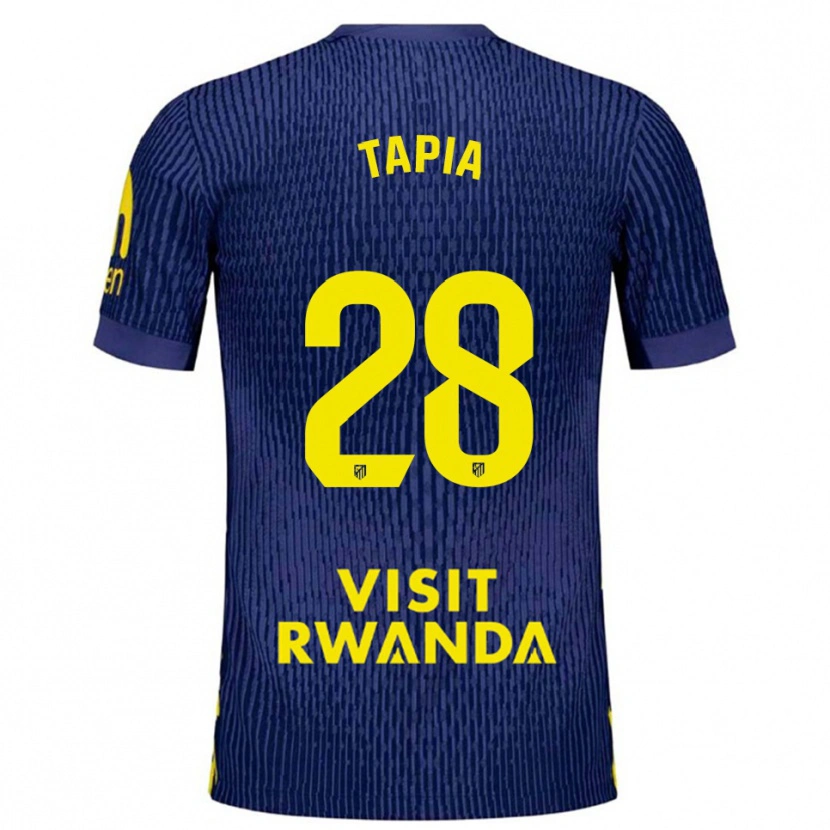Danxen Men Unai Tapia #28 Navy Yellow Away Jersey 2025/26 T-Shirt