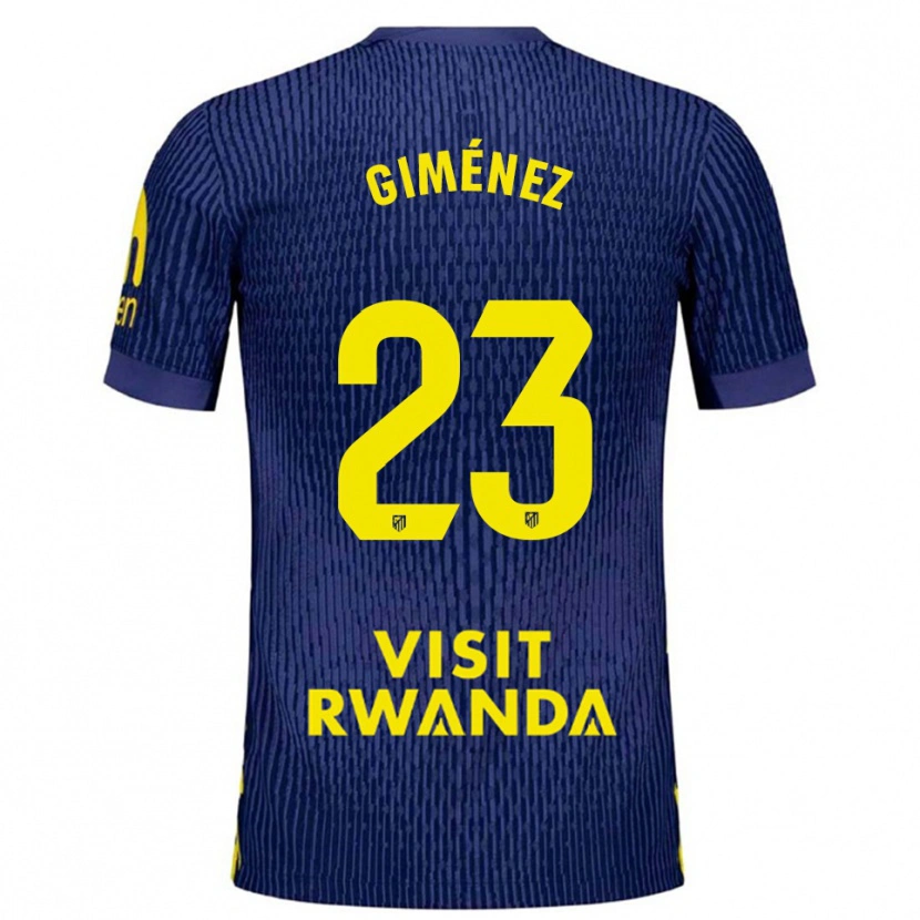 Danxen Men Carlos Giménez #23 Navy Yellow Away Jersey 2025/26 T-Shirt