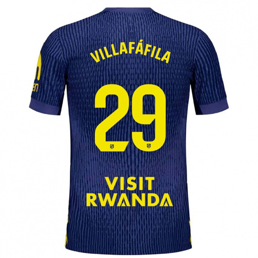 Danxen Men Mariano Villafáfila #29 Navy Yellow Away Jersey 2025/26 T-Shirt