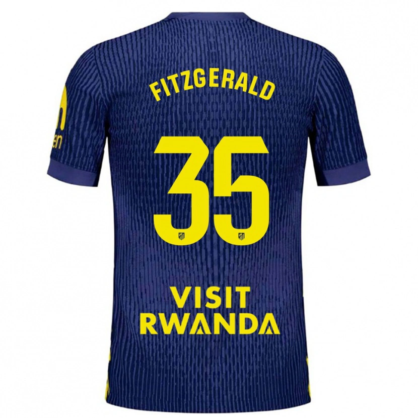 Danxen Men Daniel Fitzgerald #35 Navy Yellow Away Jersey 2025/26 T-Shirt