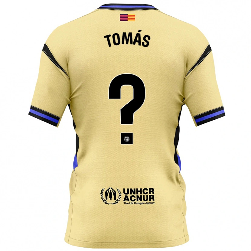 Danxen Men Roberto Tomás #0 Yellow Black Away Jersey 2025/26 T-Shirt