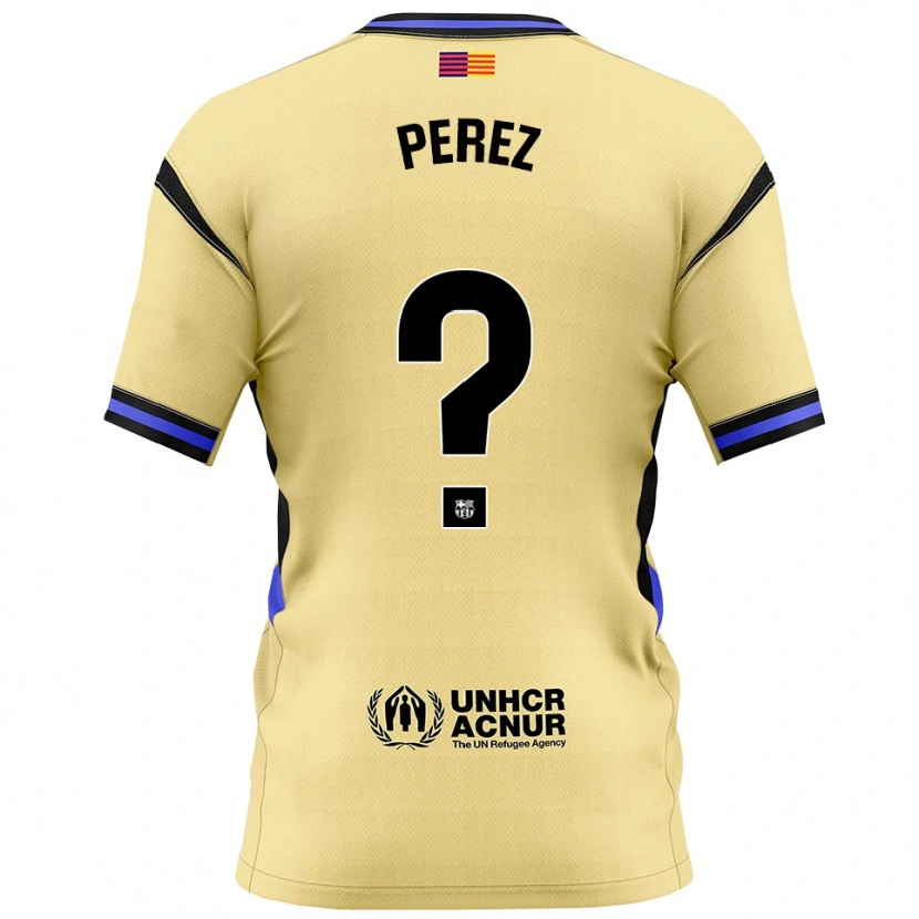 Danxen Men María Pérez #0 Yellow Black Away Jersey 2025/26 T-Shirt