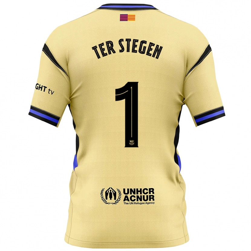 Danxen Men Marc-André Ter Stegen #1 Yellow Black Away Jersey 2025/26 T-Shirt