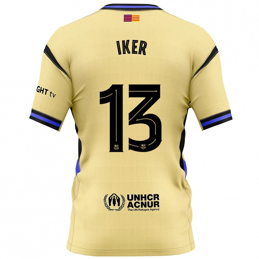 Danxen Men Iker Rodríguez #13 Yellow Black Away Jersey 2025/26 T-Shirt