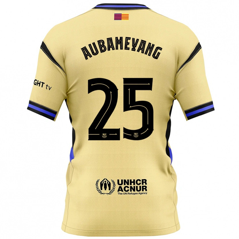 Danxen Men Pierre Emerick Aubameyang #25 Yellow Black Away Jersey 2025/26 T-Shirt
