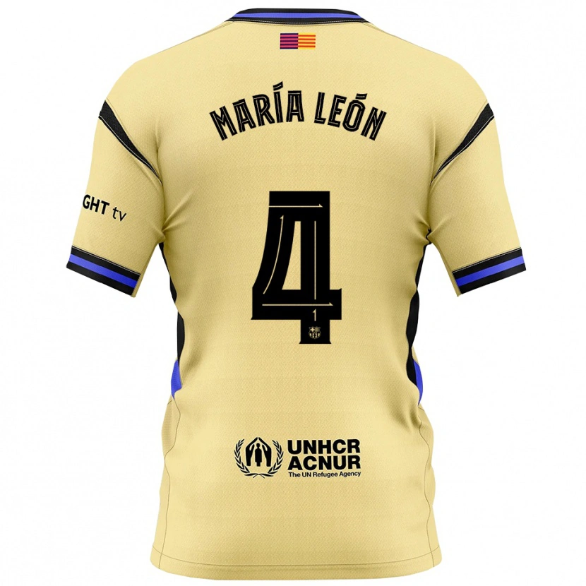 Danxen Men María Pilar León #4 Yellow Black Away Jersey 2025/26 T-Shirt