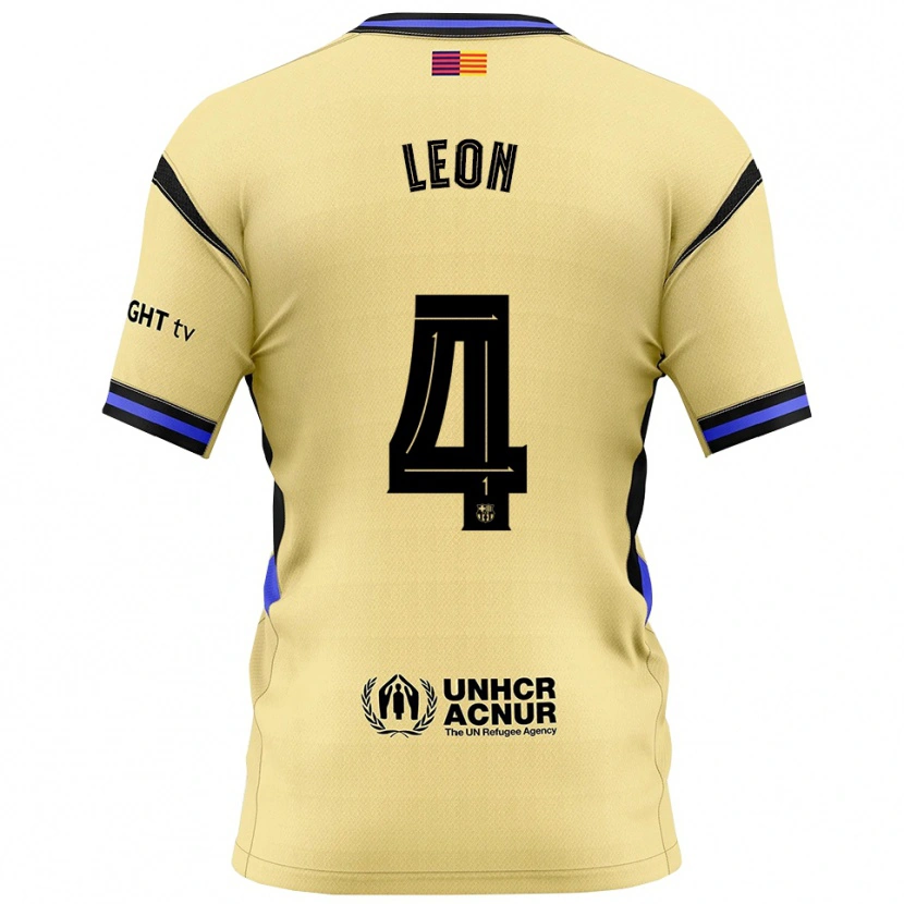 Danxen Men Maria Pilar Leon #4 Yellow Black Away Jersey 2025/26 T-Shirt