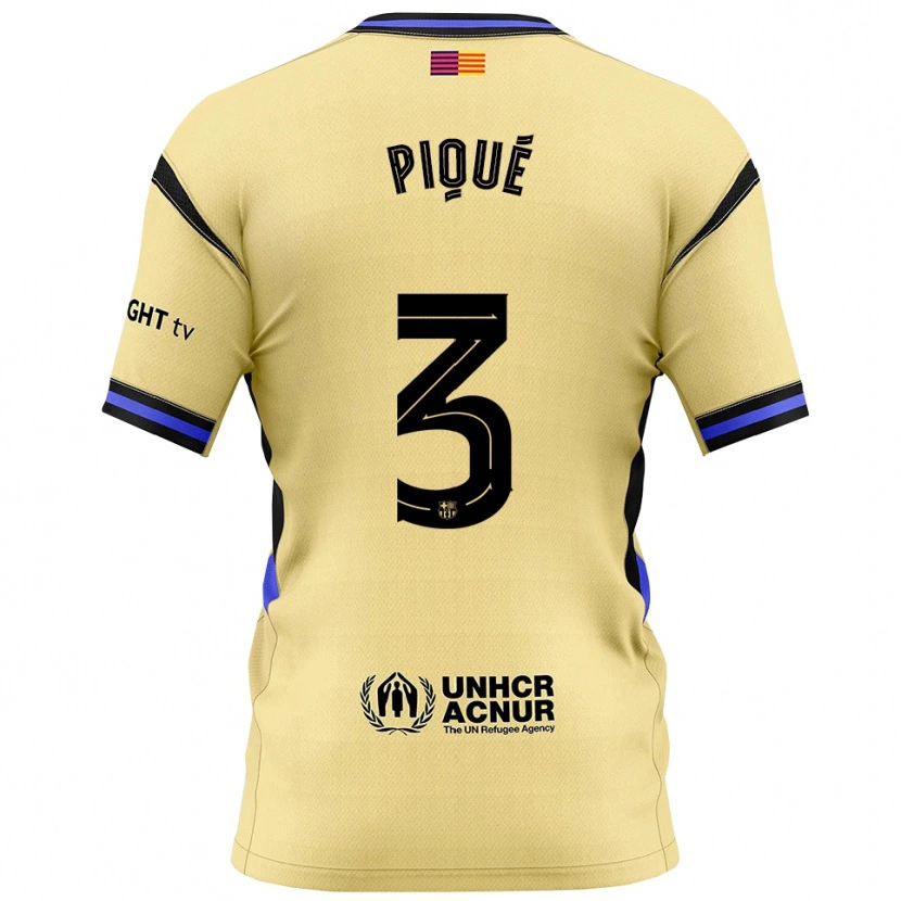 Danxen Men Gerard Pique #3 Yellow Black Away Jersey 2025/26 T-Shirt