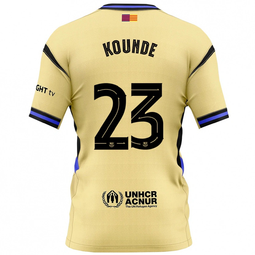 Danxen Men Jules Koundé #23 Yellow Black Away Jersey 2025/26 T-Shirt