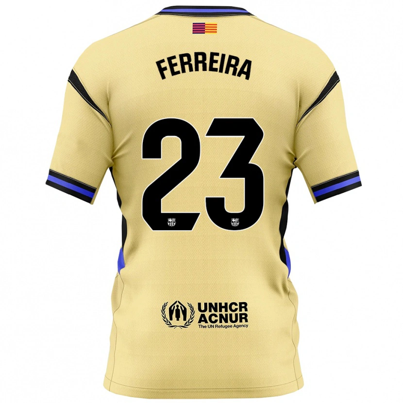 Danxen Men Geyse Ferreira #23 Yellow Black Away Jersey 2025/26 T-Shirt