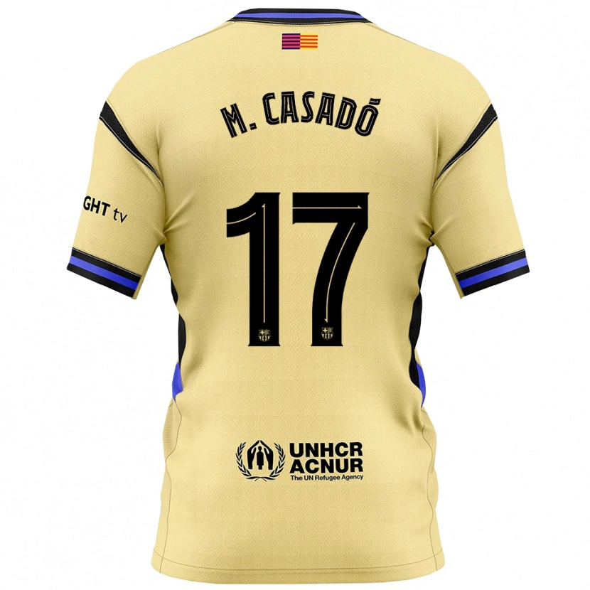Danxen Men Marc Casadó #17 Yellow Black Away Jersey 2025/26 T-Shirt