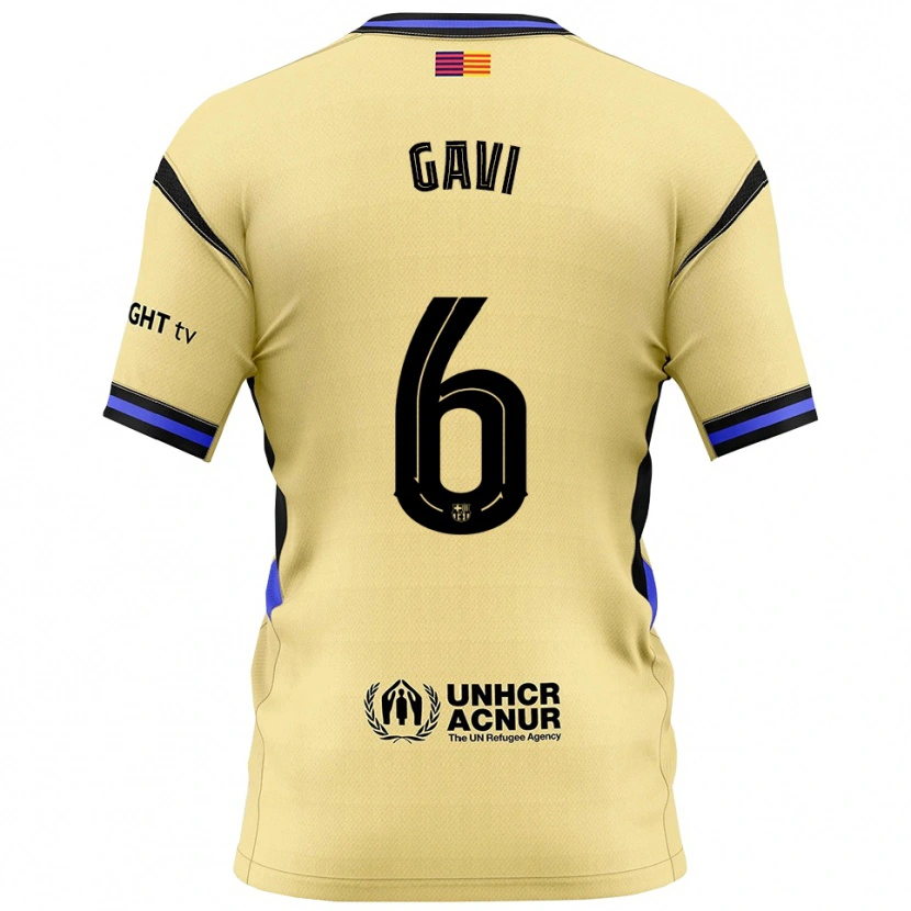 Danxen Men Gavi #6 Yellow Black Away Jersey 2025/26 T-Shirt