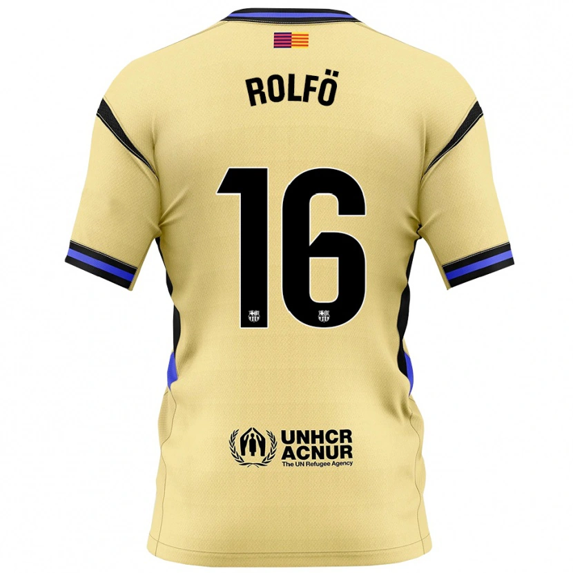 Danxen Men Fridolina Rolfo #16 Yellow Black Away Jersey 2025/26 T-Shirt