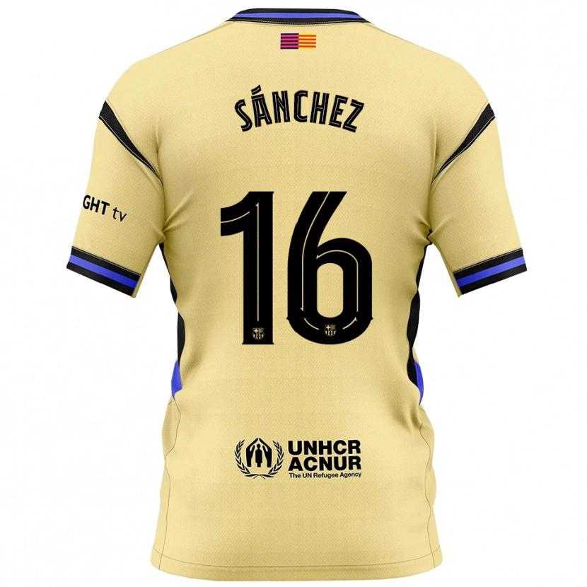 Danxen Men Edu Sánchez #16 Yellow Black Away Jersey 2025/26 T-Shirt