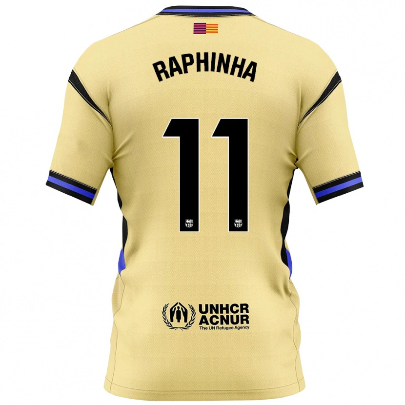 Danxen Men Raphinha #11 Yellow Black Away Jersey 2025/26 T-Shirt