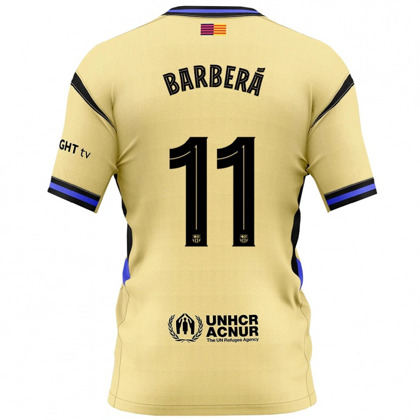 Danxen Men Víctor Barberá #11 Yellow Black Away Jersey 2025/26 T-Shirt
