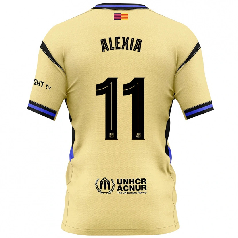 Danxen Men Alexia Putellas #11 Yellow Black Away Jersey 2025/26 T-Shirt