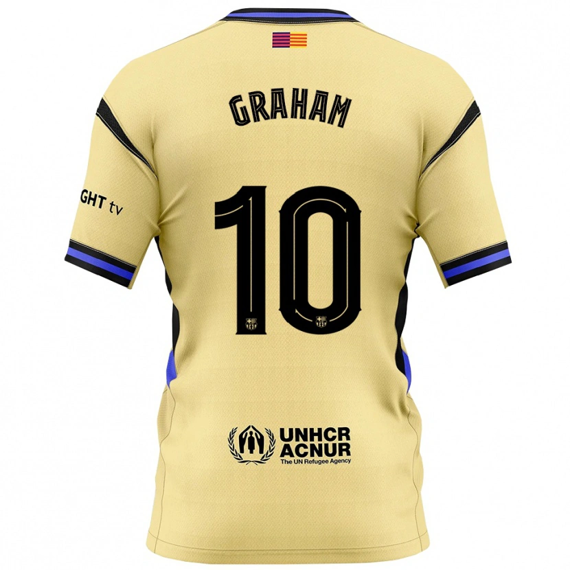Danxen Men Caroline Graham Hansen #10 Yellow Black Away Jersey 2025/26 T-Shirt
