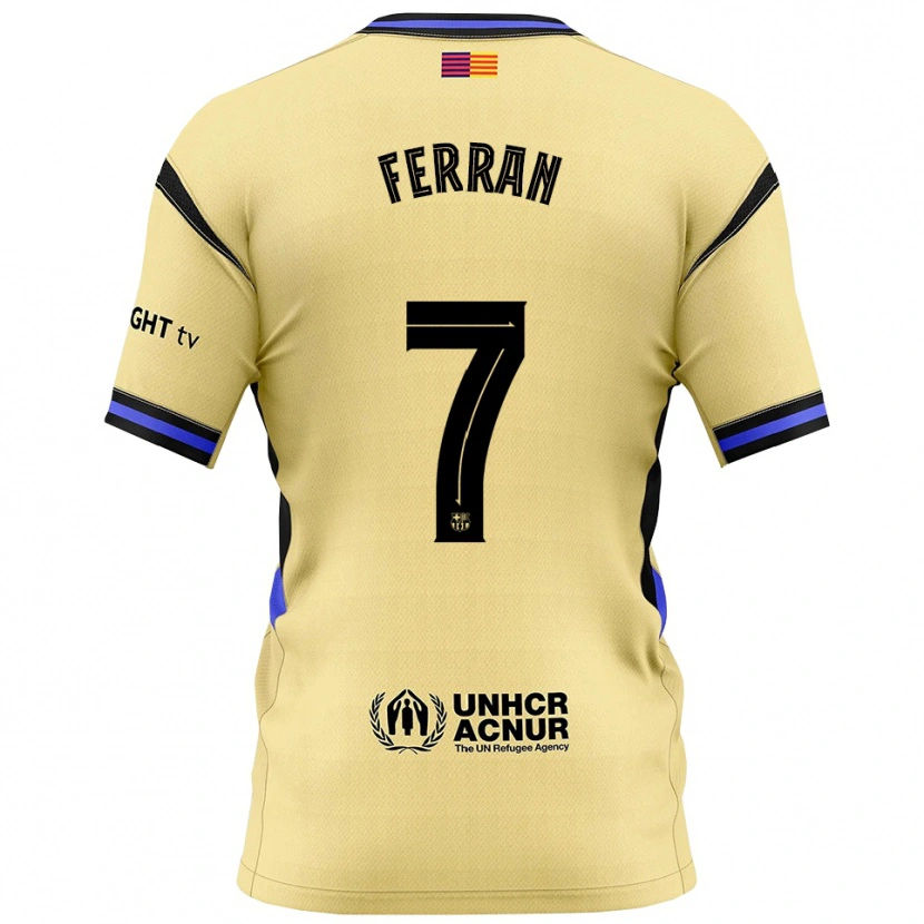 Danxen Men Ferran Torres #7 Yellow Black Away Jersey 2025/26 T-Shirt