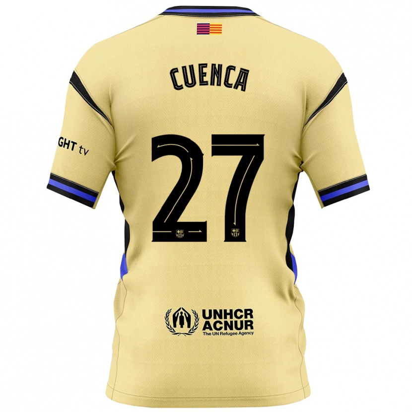 Danxen Men Andrés Cuenca #27 Yellow Black Away Jersey 2025/26 T-Shirt