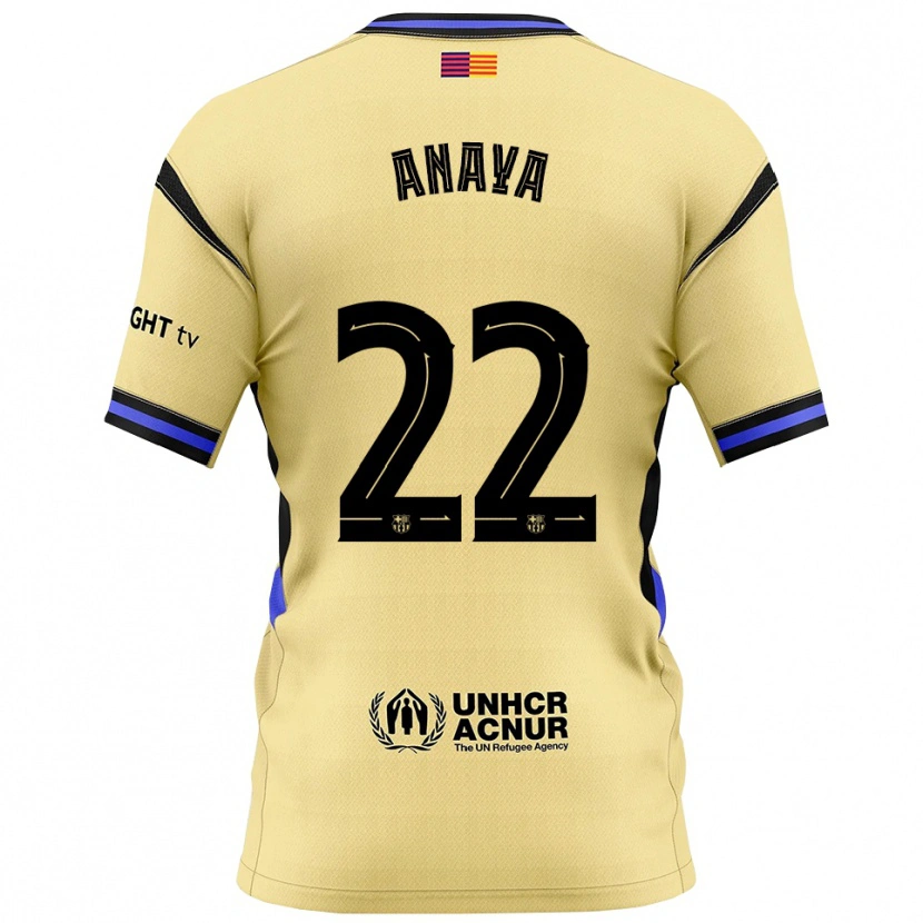 Danxen Men Joan Anaya #22 Yellow Black Away Jersey 2025/26 T-Shirt